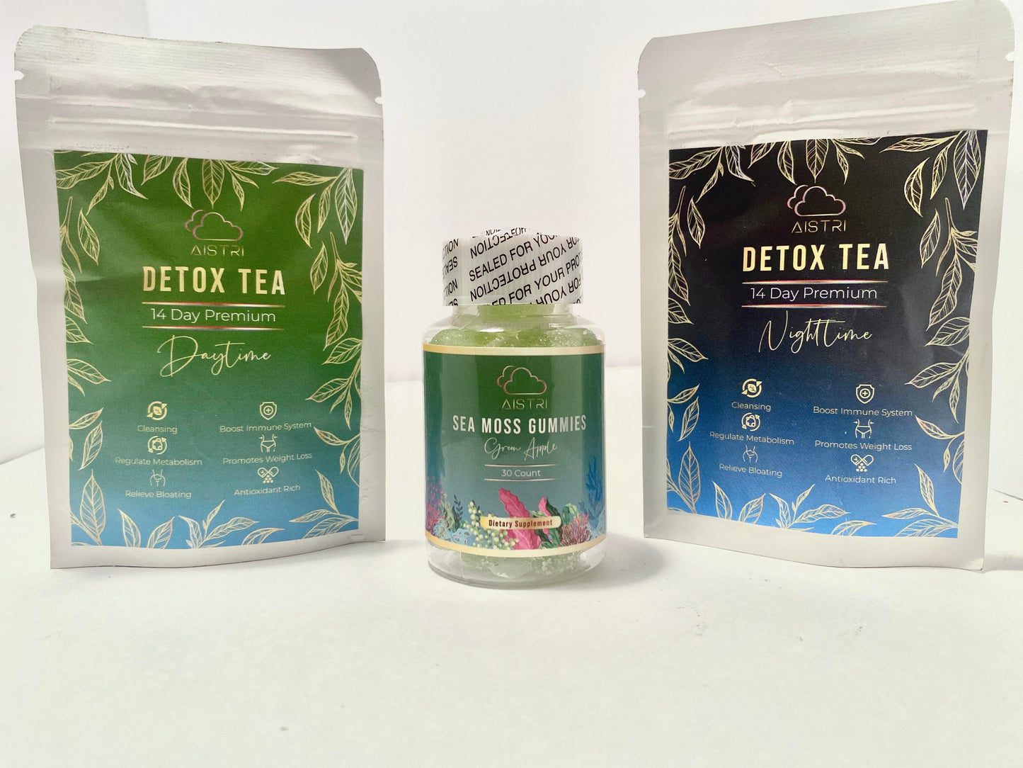 14 Day Detox Daytime and Night Time Tea + Sea Moss Gummies