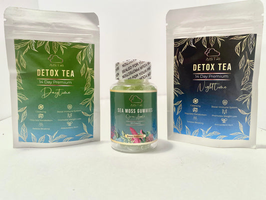 14 Day Detox Daytime and Night Time Tea + Sea Moss Gummies